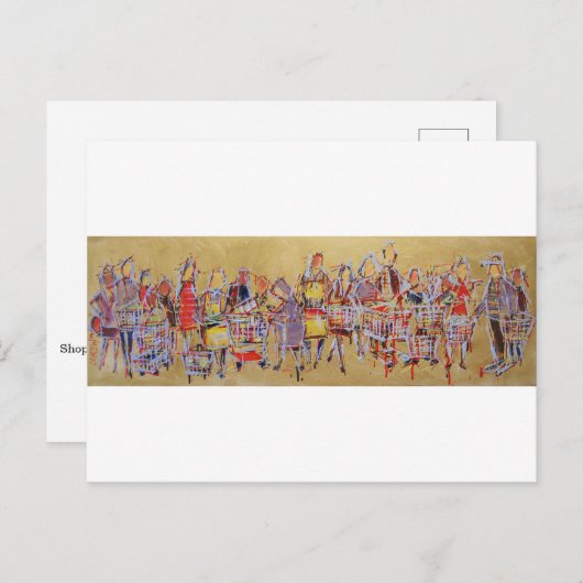Winkelende kunst Tango veegt de keukenretro dans u Briefkaart (Voorkant / Achterkant)