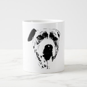 Winkelende Pitbull Mix, Close-up inkt Glimlach Extra Grote Beker