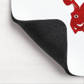 Winkelende rode kreeft staartbiter muismat (Hoek)