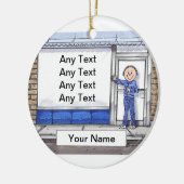 Winkelfront - Mannelijk Keramisch Ornament (Links)