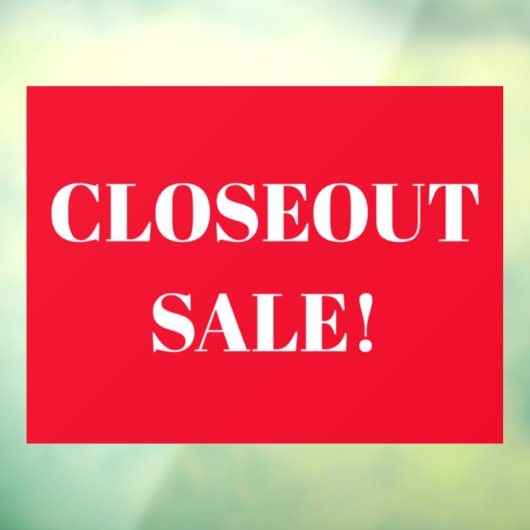 Winkelkleding Verkoop Rood bedrijf Raamsticker (Vel 3)