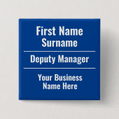 Winkelmanager of Winkelwerknemer Vierkante Button 5,1 Cm (Voorkant)