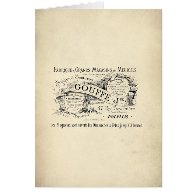 Winkelnaam van Franse afdeling (Voorkant)