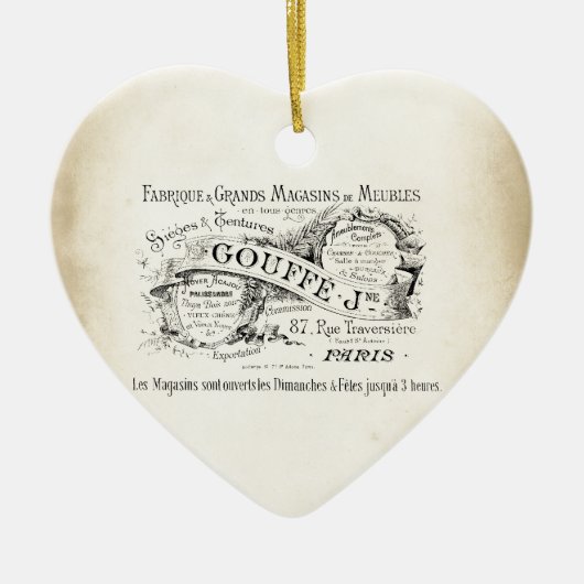 Winkelnaam van Franse afdeling Keramisch Ornament (Voorkant)