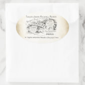 Winkelnaam van Franse afdeling Ovale Sticker (Tas)