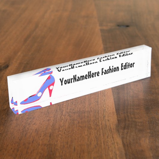 Winkelontwerp voor Mode in de detailhandel Naambordje (Zijkant)