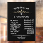 Winkelopeningstijden bordkappers raamsticker (Vel 2)