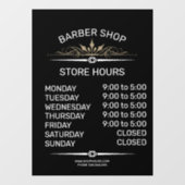 Winkelopeningstijden bordkappers raamsticker (Vel)