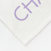 Winkelpoka Dots op White Personalized Fleece Deken (Hoek)