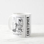 Winkelreis. Record uitgaven. Overbesteding bij win Koffiemok (Voorkant links)