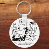 Winkelreis. Record uitgaven. Overbesteding bij win Sleutelhanger (Voorkant)