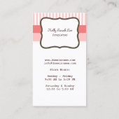  winkelroze streep visitekaartje (Achterkant)