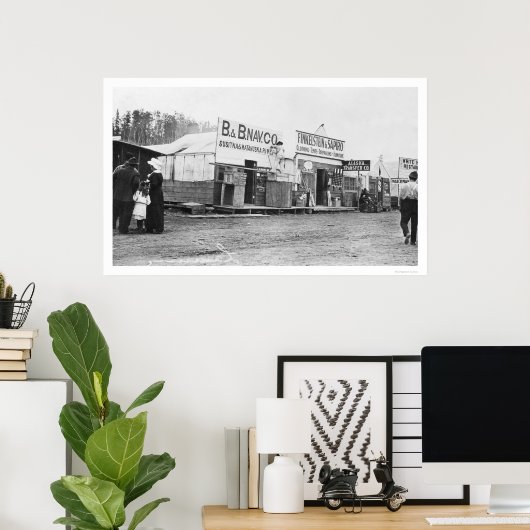 Winkels in Anchorage, Alaska 1914 Poster (Thuiskantoor)