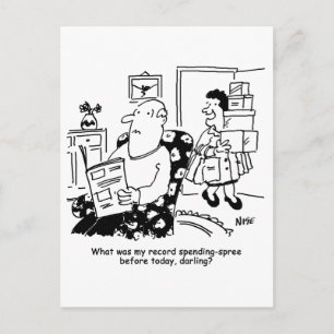 Winkeluitstapje. Recorduitgave. Te veel uitgeven i Briefkaart