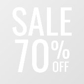 Winkeluitverkoop | Zakelijk Modern Minimaal Wit Raamsticker (Vel)