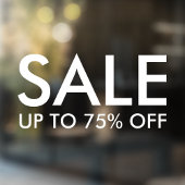 Winkeluitverkoop | Zakelijke Korting Minimalistisc Raamsticker