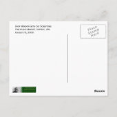 Winkelvenster met kat-sculptuur briefkaart (Achterkant)