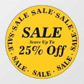 Winkelvenster Verkoop - Aangepaste tekst Raamsticker (Vel)