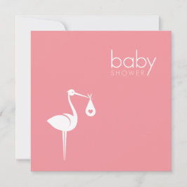 Winkelvoorraad Girl Pink Baby shower-uitnodiging Kaart