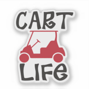Winkelwagen Life Funny Golf Winkelwagen Sticker