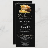 Winkelwagen van Pompoenen Herfst Zwart Huwelijkspr (Voorkant / Achterkant)