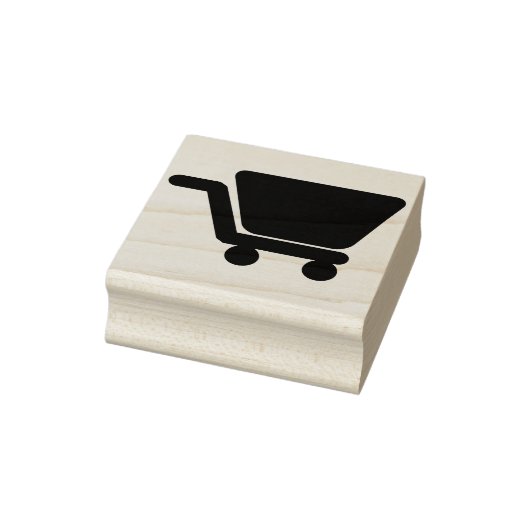 winkelwagentje silhouette - kunstzegel 	rubberstempel (Stempel)