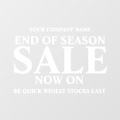 Winkelwinkelwinkel voor detailhandel, wit raamsticker (Vel)