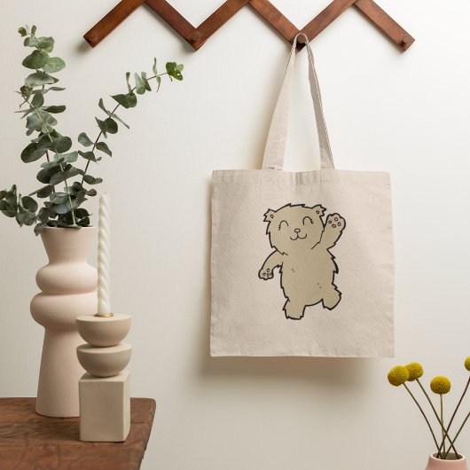 Winkende Schattige Lachende Beer Tote Bag