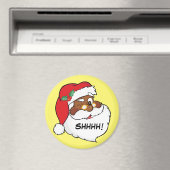 Winking Black Santa Keeping-kerstgeheimen Magneet (Insitu (Vaatwasser))