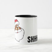 Winking Black Santa Keeping-kerstgeheimen Mok (Midden)