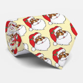 Winking Black Santa Keeping-kerstgeheimen Stropdas (Opgerold)