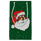  Winking Black Santa Pop Art Klein Cadeauzakje (Voorkant)