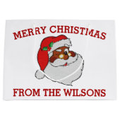  Winking Black Santa Pop Art Large Cadeauzakje (Voorkant)