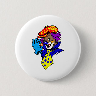 Winking Clown met marmer Ronde Button 5,7 Cm