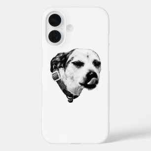 Winking Dog Case – Black and White Lick