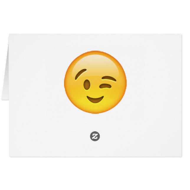 Winking - Emoji (Achterkant Horizontaal)