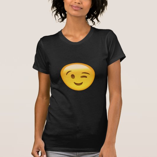 Winking Face Emoij T-shirt (Voorkant)