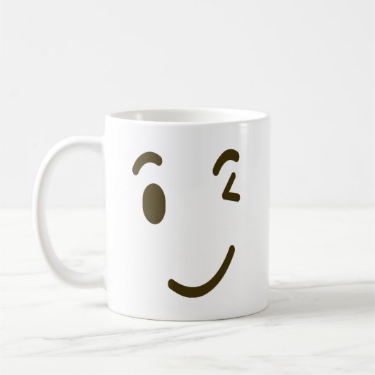 Winking Face Emoticon Funny Emoji Mok Series (Links)