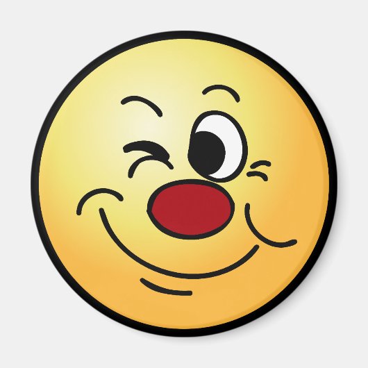 Winking Face Grumpey Magneet (Voorkant)