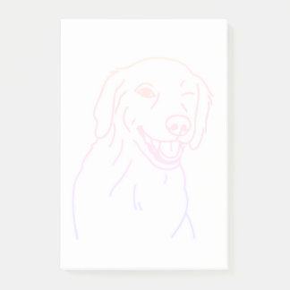 Winking golder retriever hond post-it® notes