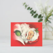 Winking  Kerstman Briefkaart (Staand voorkant)