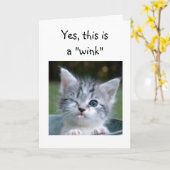 WINKING KITTEN ZEGT DAT U PURRfect KIJKT OP 40 Kaart (Gele Bloem)