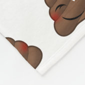 Winking Poop Emoji Fleece Deken (Hoek)