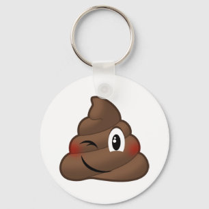 Winking Poop Emoji Sleutelhanger