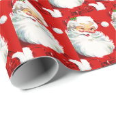Winking Santa Cadeaupapier (Rol Hoek)