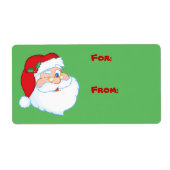 Winking Santa Christmas Gift Label Label (Voorkant)