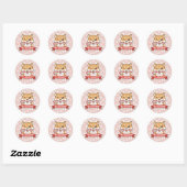 Winking Shiba Inu Candy Cane Sticker (Vel)