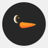 Winking Snowman Ornament Eyelashes Christmas Costu Ronde Sticker (Voorkant)