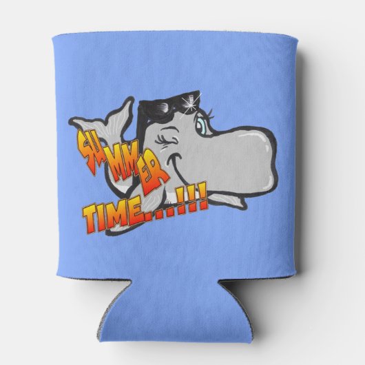 Winking Whale Cartoon Koelbox Blikjeskoeler (Achterkant)