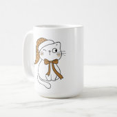 Winking Winter Cat Koffiemok (Voorkant links)